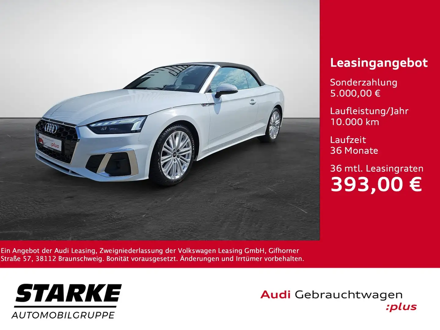 Audi A5 Cabriolet 35 TFSI S tronic S line NaviPlus Matr... Weiß - 1
