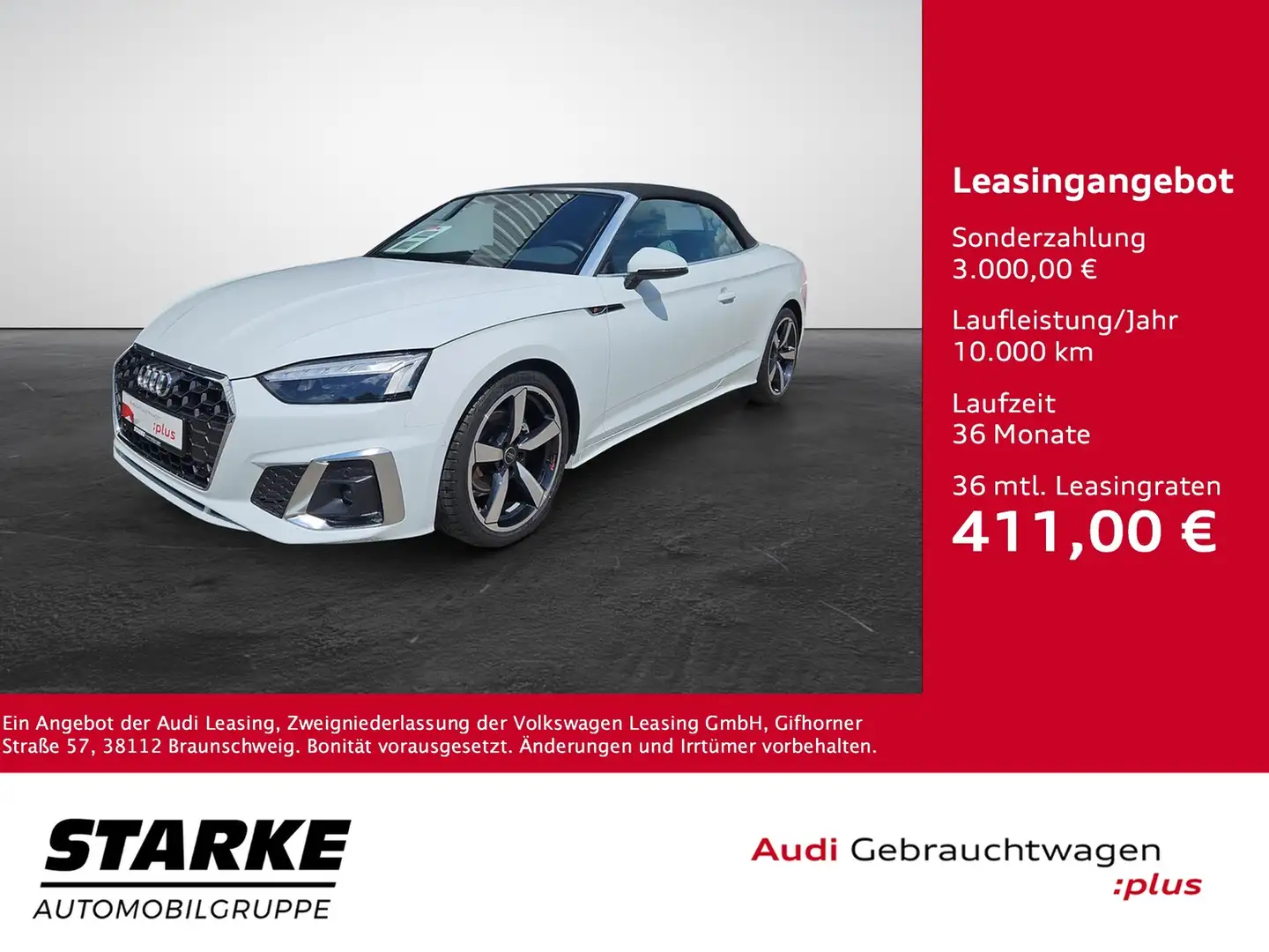 Audi A5 Cabriolet 35 TFSI S tronic S line NaviPlus Matr... Weiß - 1