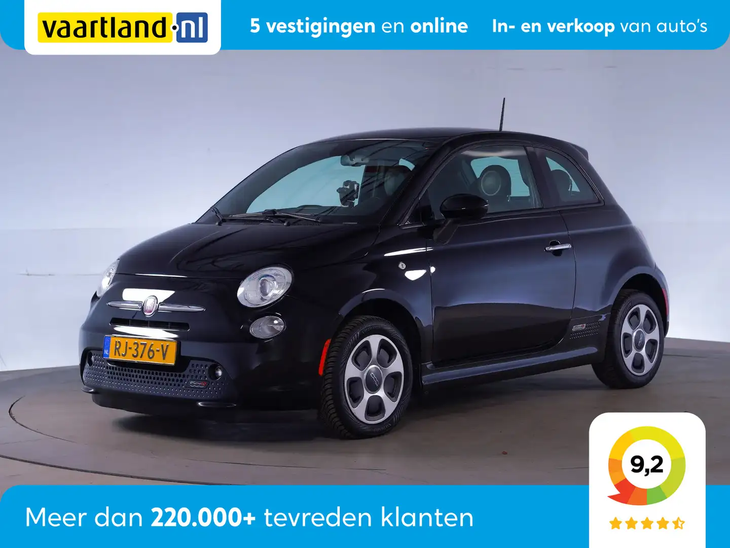 Fiat 500 500E 24kwH [Climate, Leer, Stoelverwarming] Zwart - 1