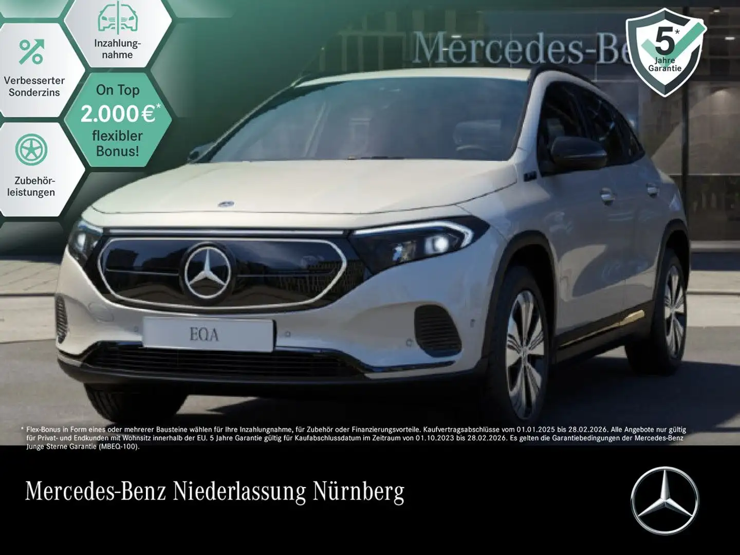 Mercedes-Benz EQA 250 PROG+NIGHT+PLUS-PAKET+KAMERA+KEYLESS+SPUR Blanc - 1