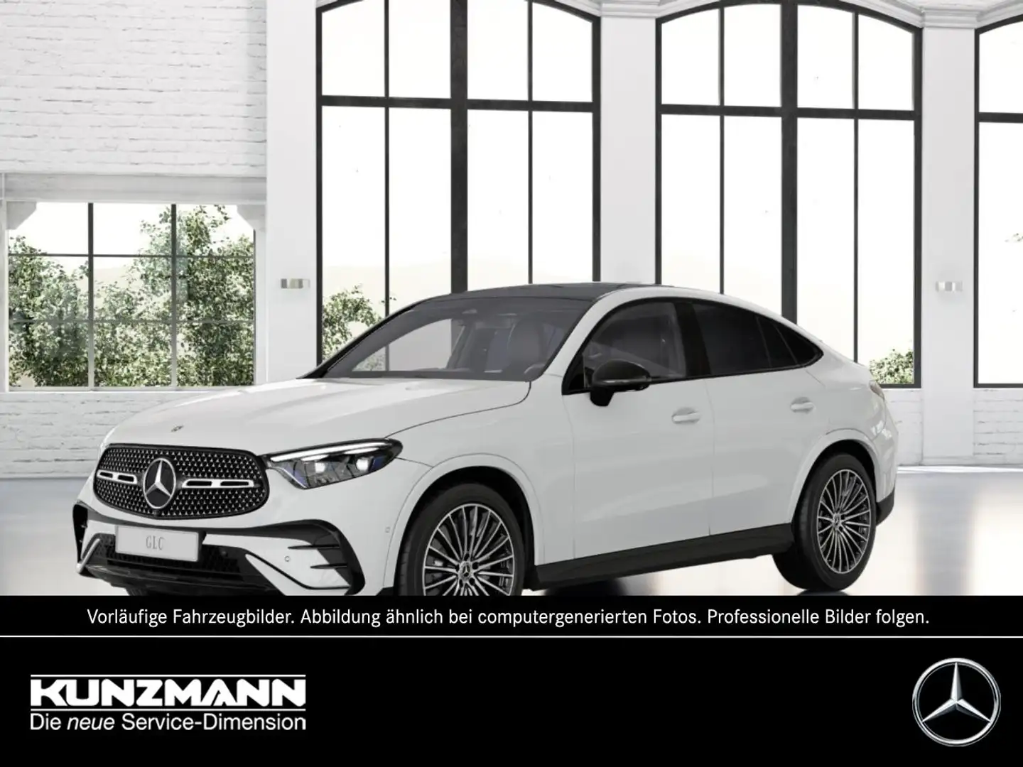 Mercedes-Benz GLC 220 d 4MATIC Coupé AMG Night Panorama 360° Weiß - 1