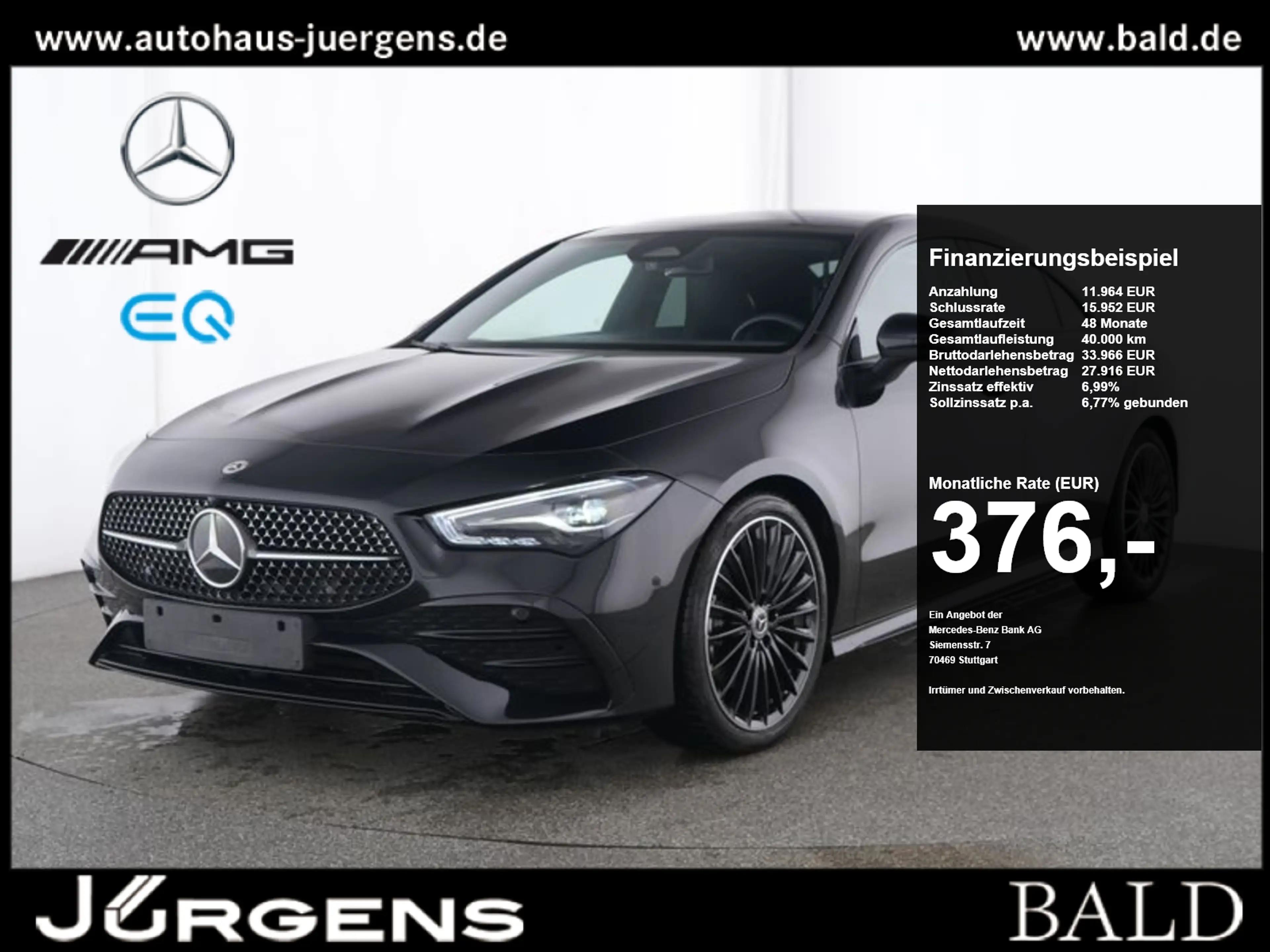 Mercedes-Benz CLA 220 4M Coupé AMG-Sport/Pano/Night/Totw/19'