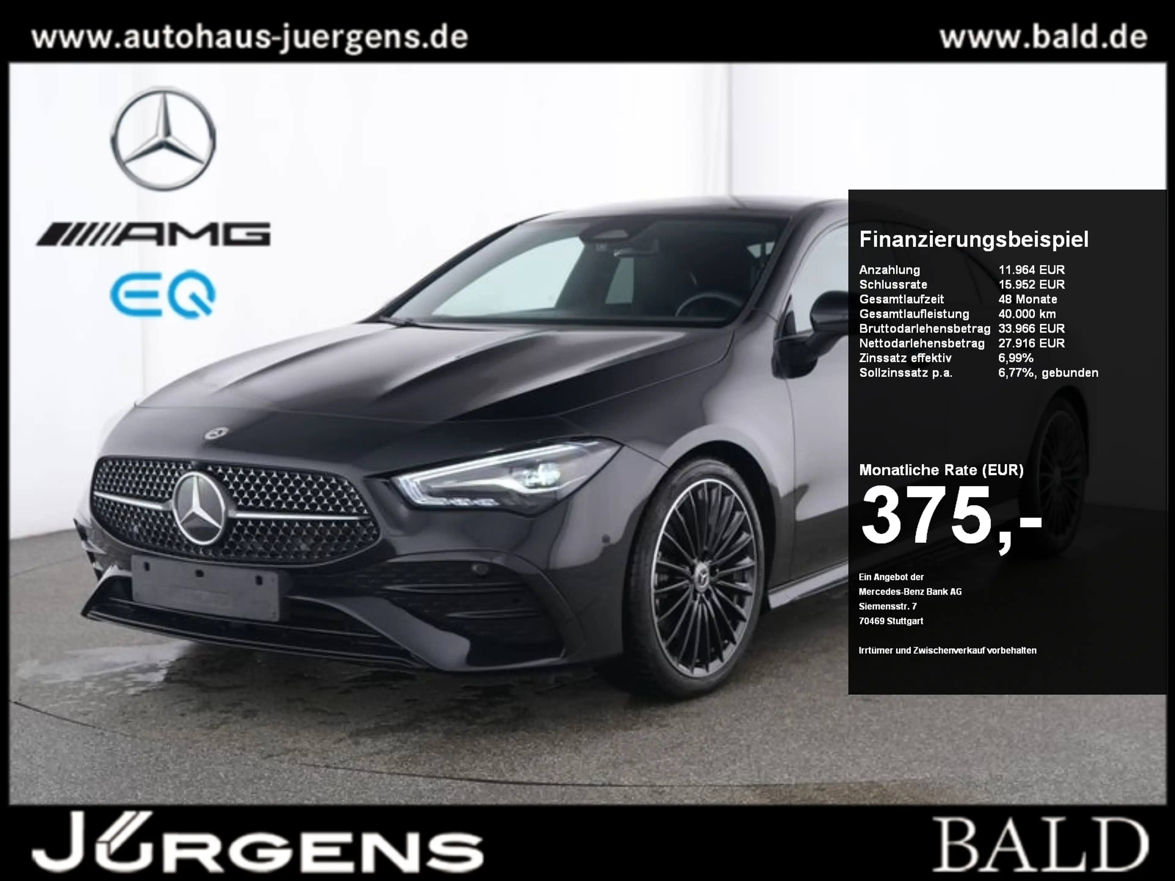 Mercedes-Benz CLA 220 4M Coupé AMG-Sport/Pano/Night/Totw/19'