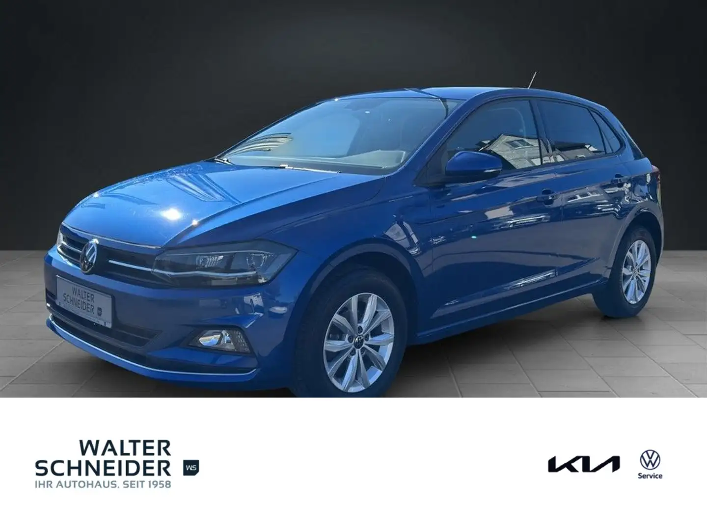 Volkswagen Polo 1,0 TSI Highline Navi LED SHZ ACC Bleu - 1