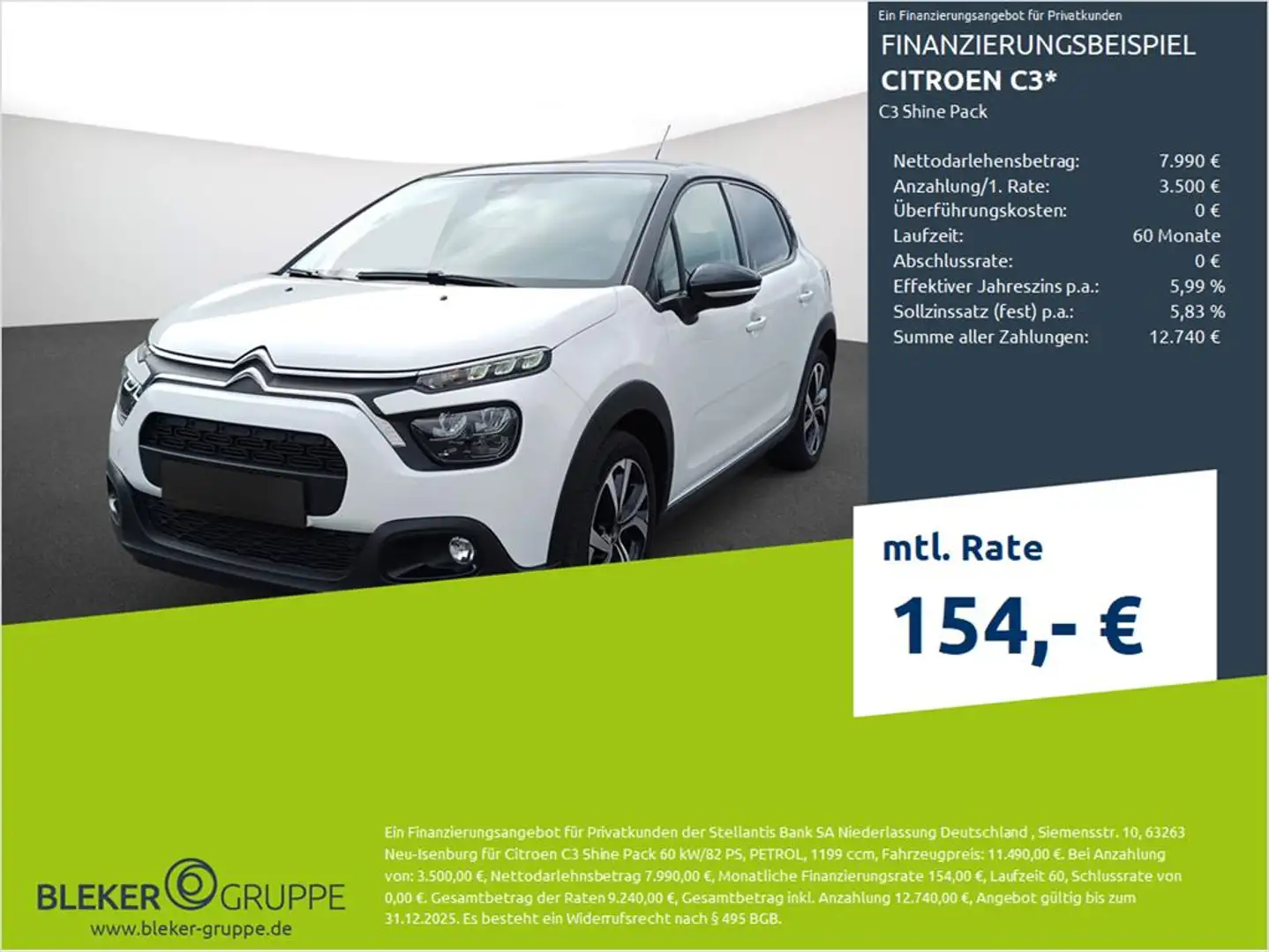 Citroen C3 PureTech 83 S&S Shine Wit - 1