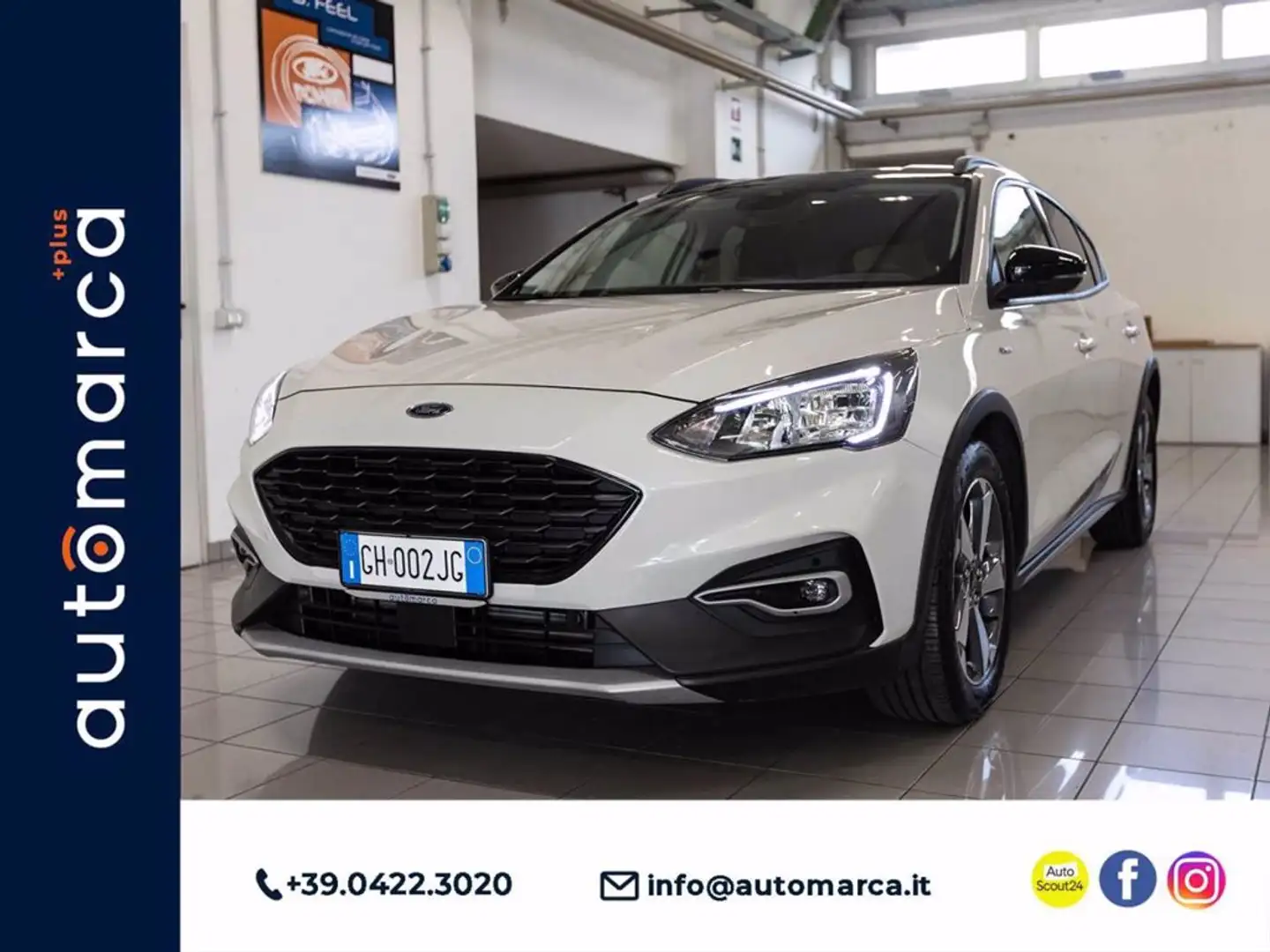 Ford Focus 1.0 EcoBoost Hybrid 125 CV 5p. Active Bianco - 1