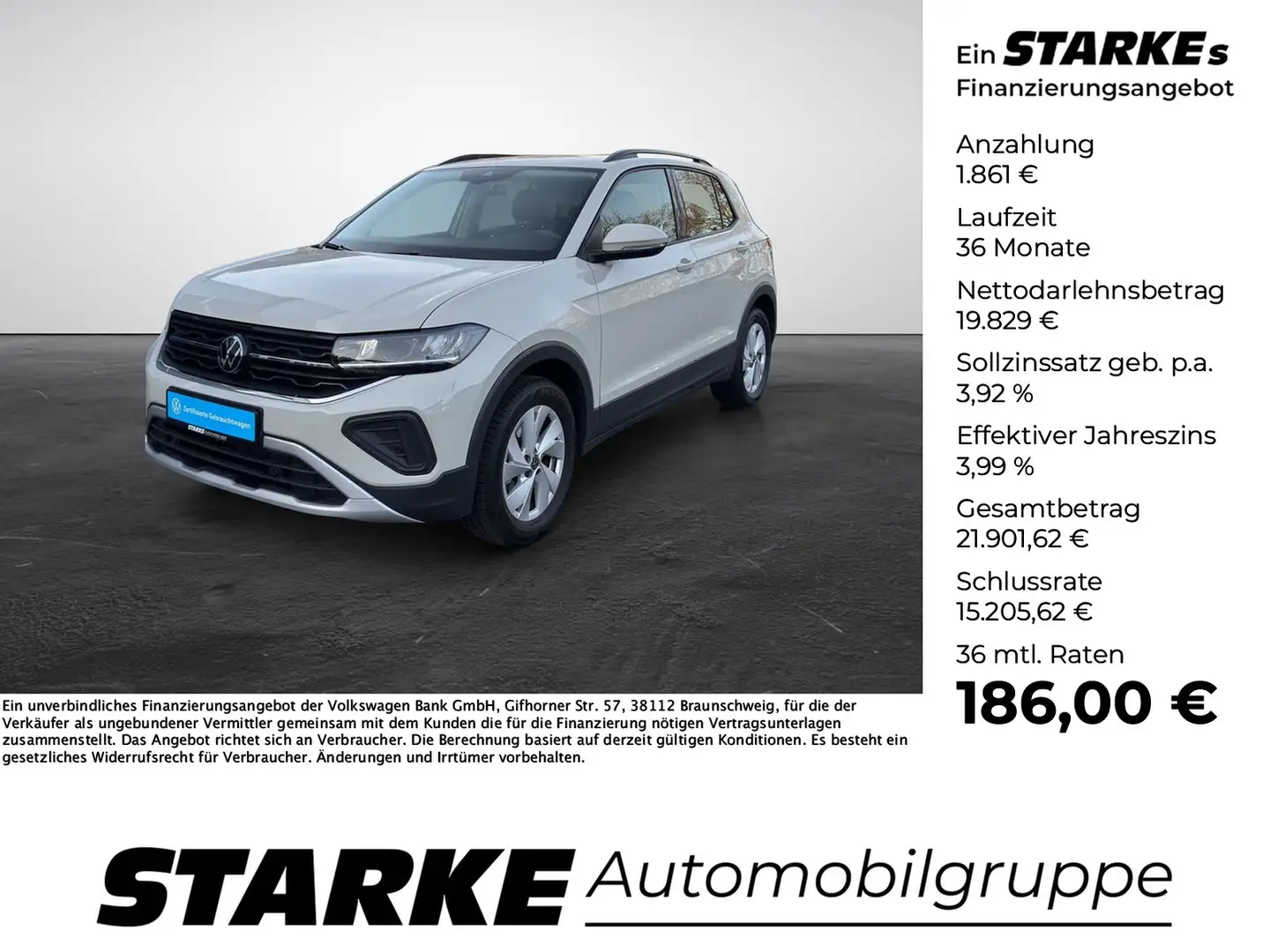 Volkswagen T-Cross 1.0 TSI Life Grau - 1