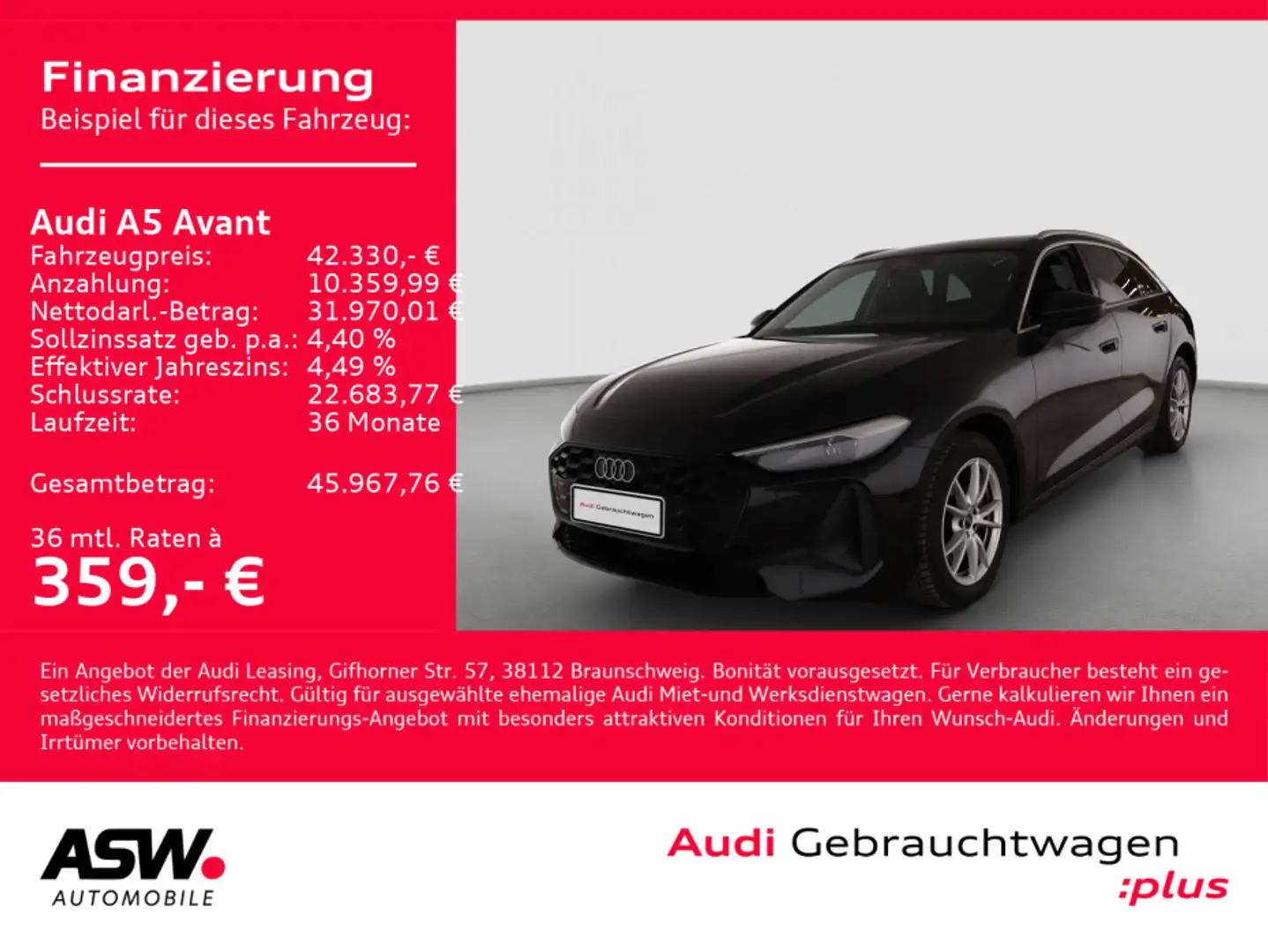 Audi A5 TFSI Stronic LED Navi RFK PDC ACC AHK Schwarz - 1