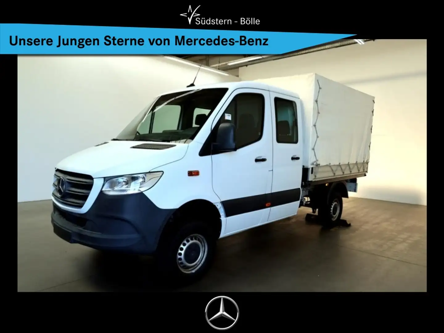 Mercedes-Benz Sprinter 314  DOKA+4x4+TEMPOMAT+KLIMA+MBUX+6SI Wit - 1