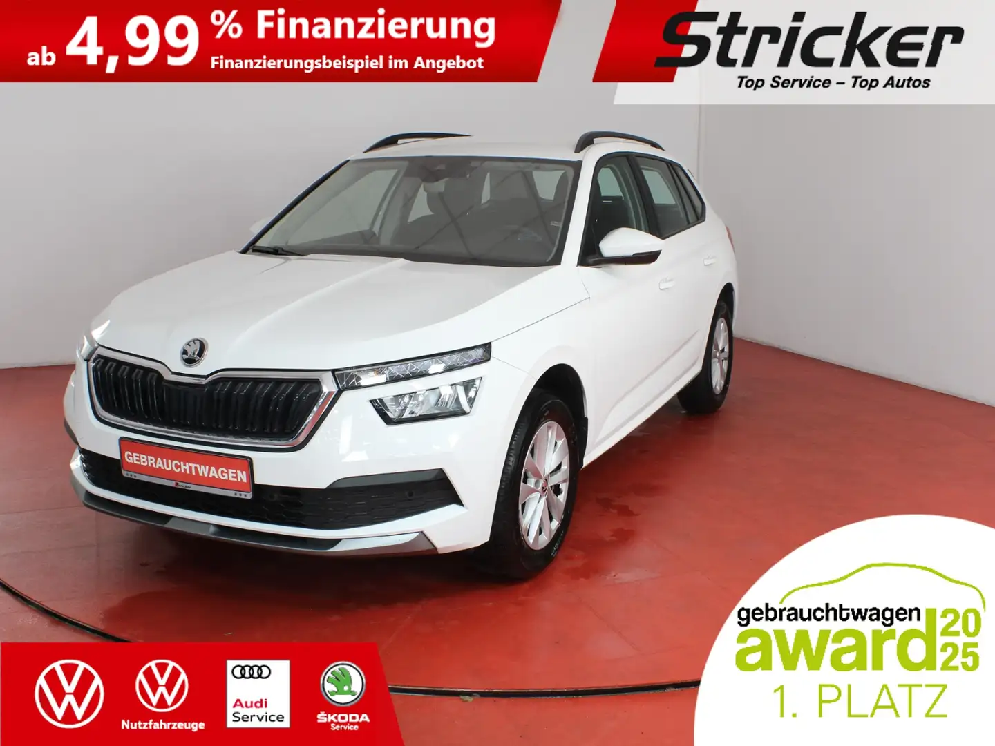 Skoda Kamiq Ambition 1.0TSI 189,-ohne Anzahlung Einparkhilfe Weiß - 1