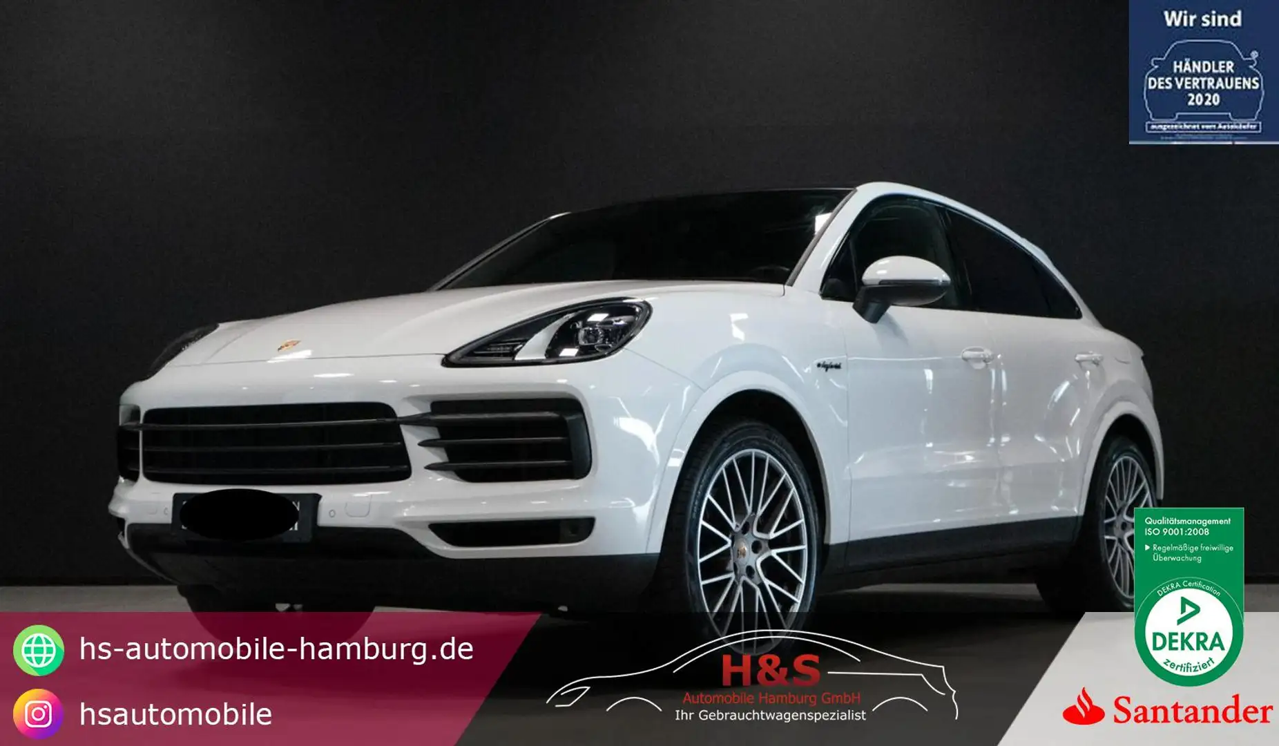 Porsche Cayenne Coupe E-Hybrid Platinum Edition Weiß - 1