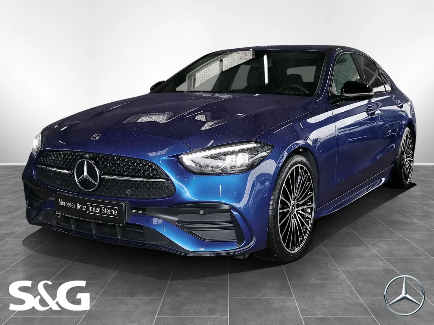 Mercedes-Benz C 200 4M AMG MBUX+KAMERA+NIGHT PAKET+CARPLAY+19" Blau - 1