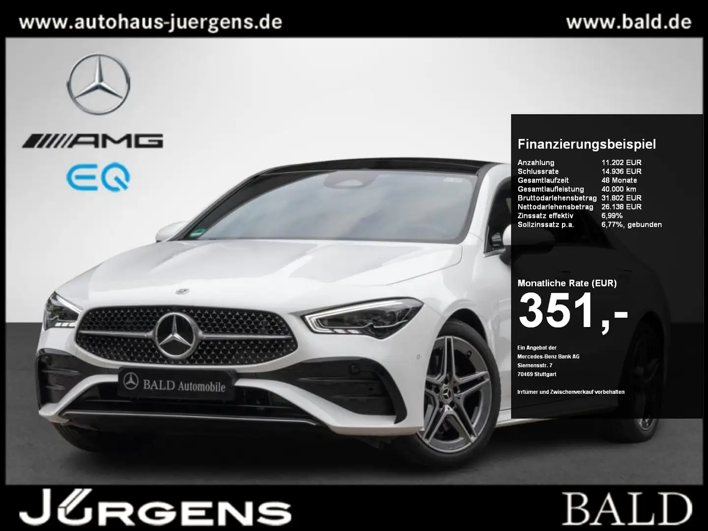 Mercedes-Benz CLA 200 AMG-Premium/ILS/Pano/Totw/Cam/DAB/18" Weiß - 1