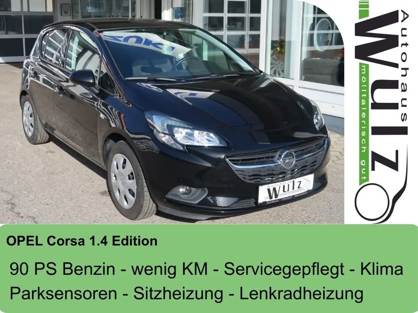 Opel Corsa Corsa 1,4 Edition - WENIG KM Schwarz - 1