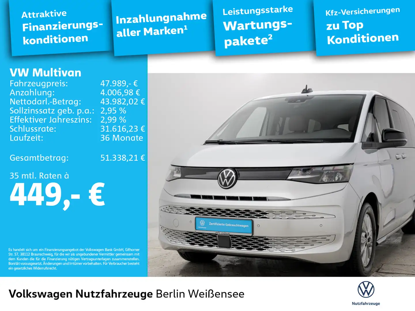 Volkswagen T7 Multivan 2.0 TSI Lang*DSG*LANE*SHZ*KLIMA*PDC* Argent - 2