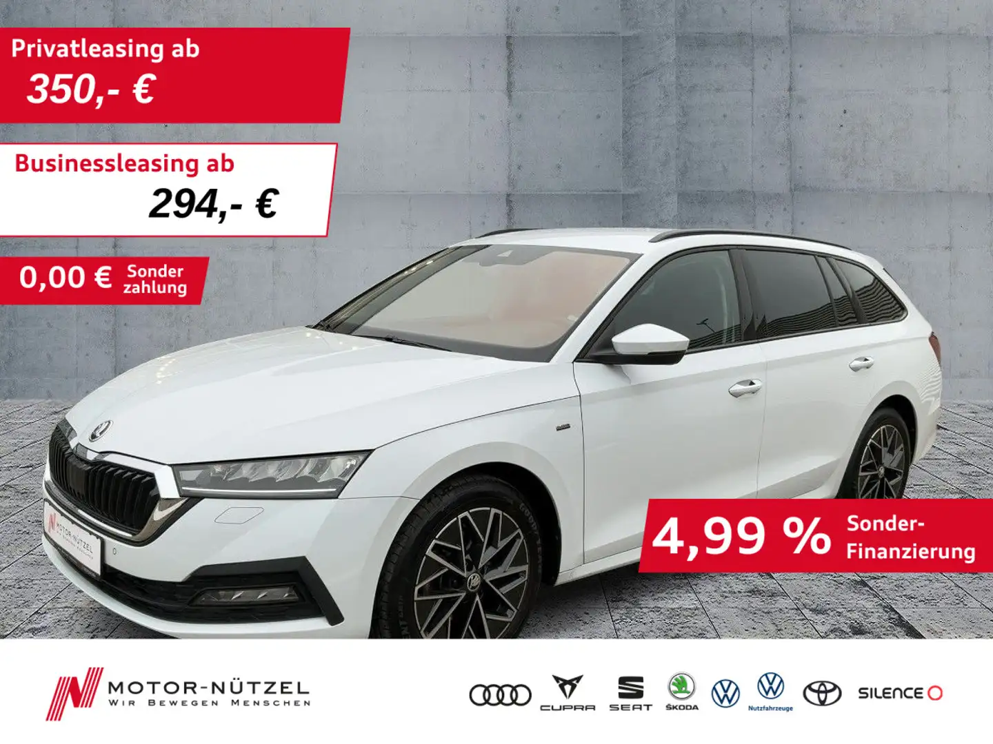 Skoda Octavia Combi 1.5 e-TEC DSG CLEVER 5JG+LED+NAVI Weiß - 1