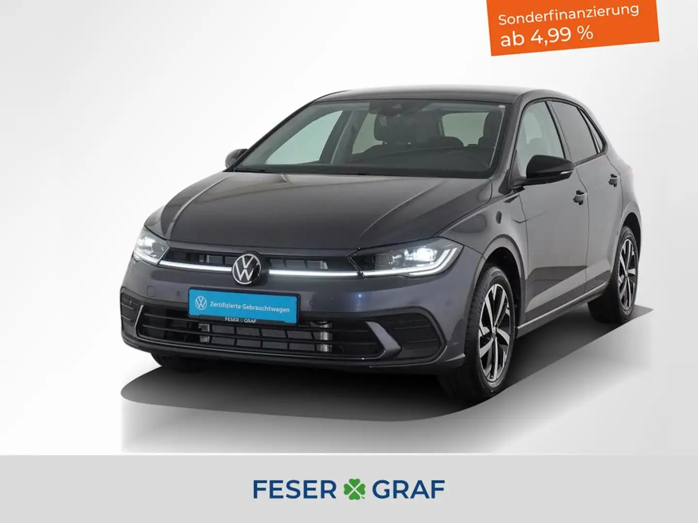 Volkswagen Polo 1.0TSI MOVE DSG AHK LED Matrix Navi PDC+ Grau - 1