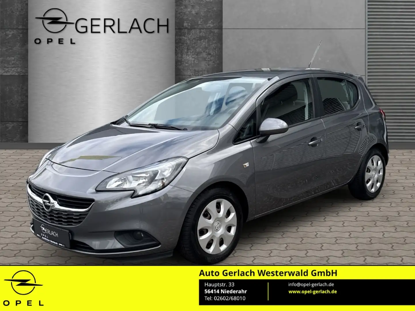 Opel Corsa E Edition ecoFlex Berganfahrass. Klima el.SP teilb Gris - 1