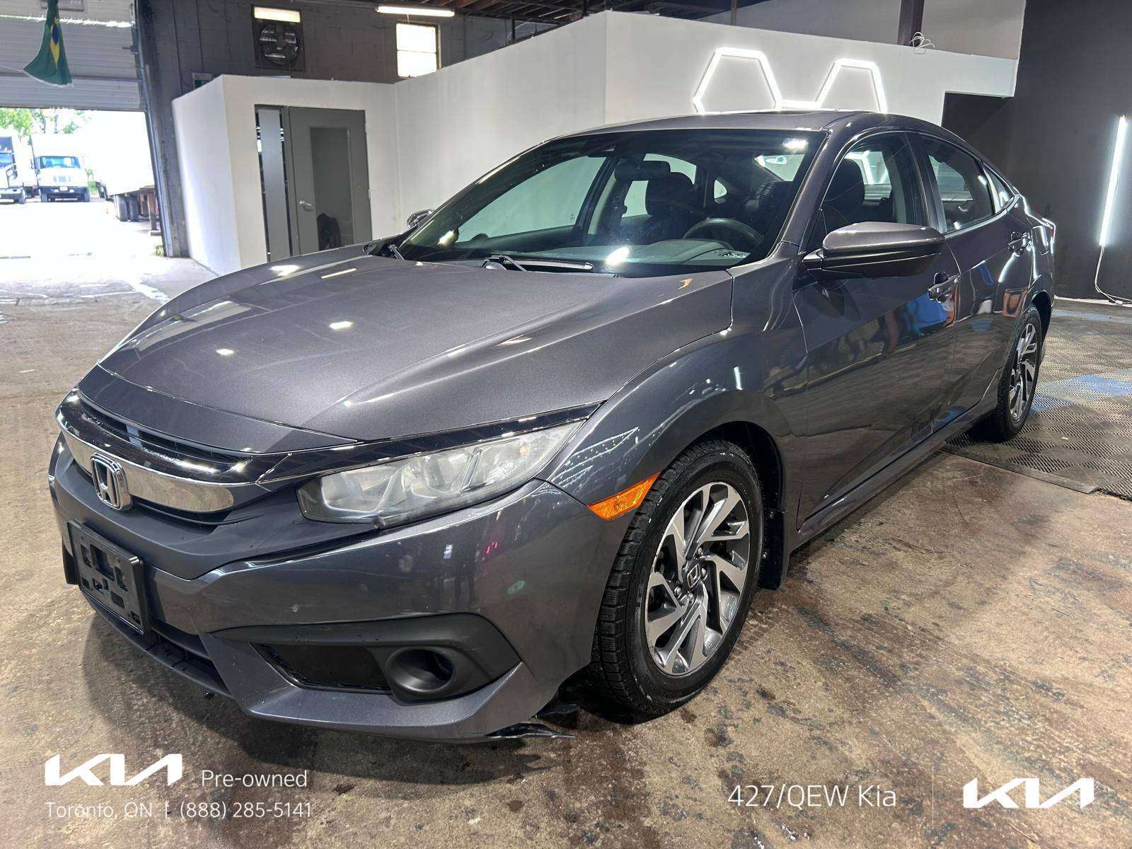 Gray 2018 Honda Civic Sedan Front-Wheel Drive Automatic