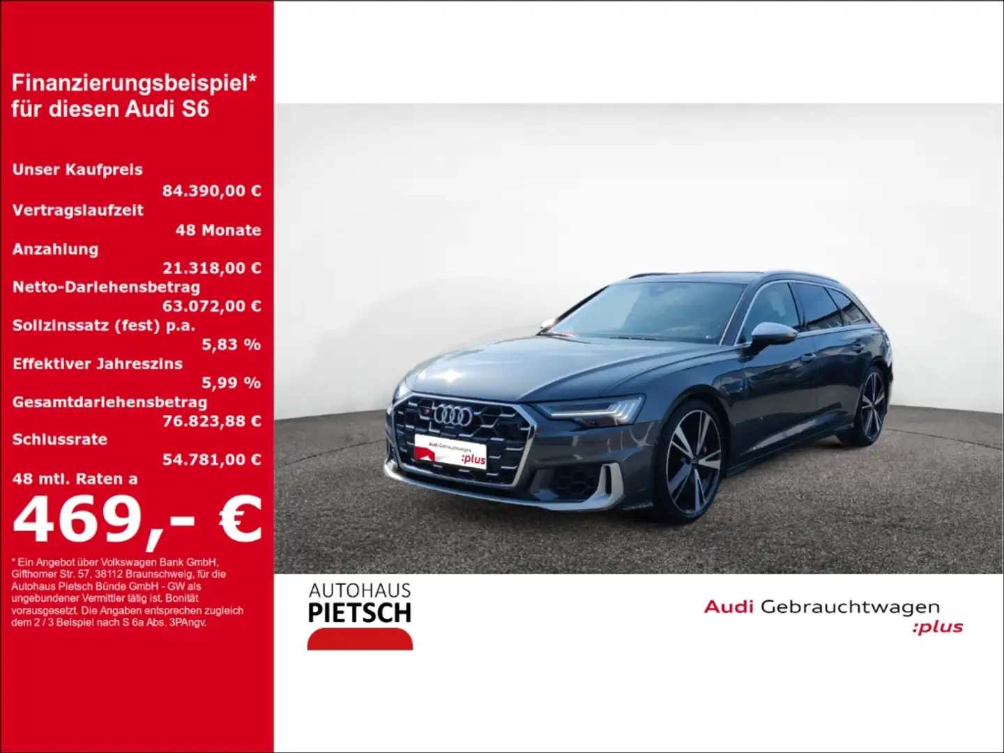 Audi S6 Avant 3.0 TDI Matrix AHK Pano Standhz Luftfed Grau - 1