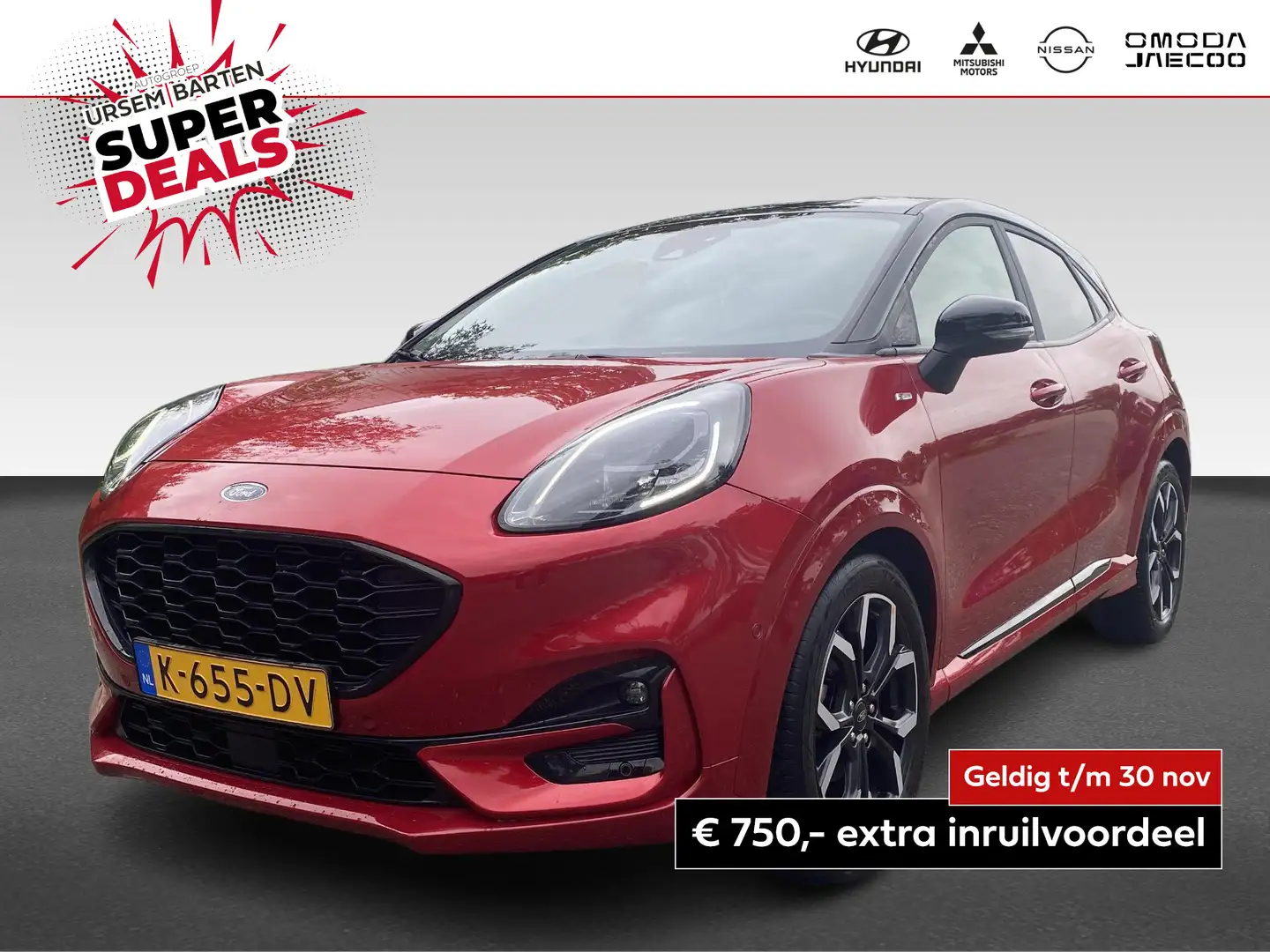 Ford Puma 1.0 EcoBoost Hybrid ST-Line X | zwart dak | B&O Au Rouge - 1