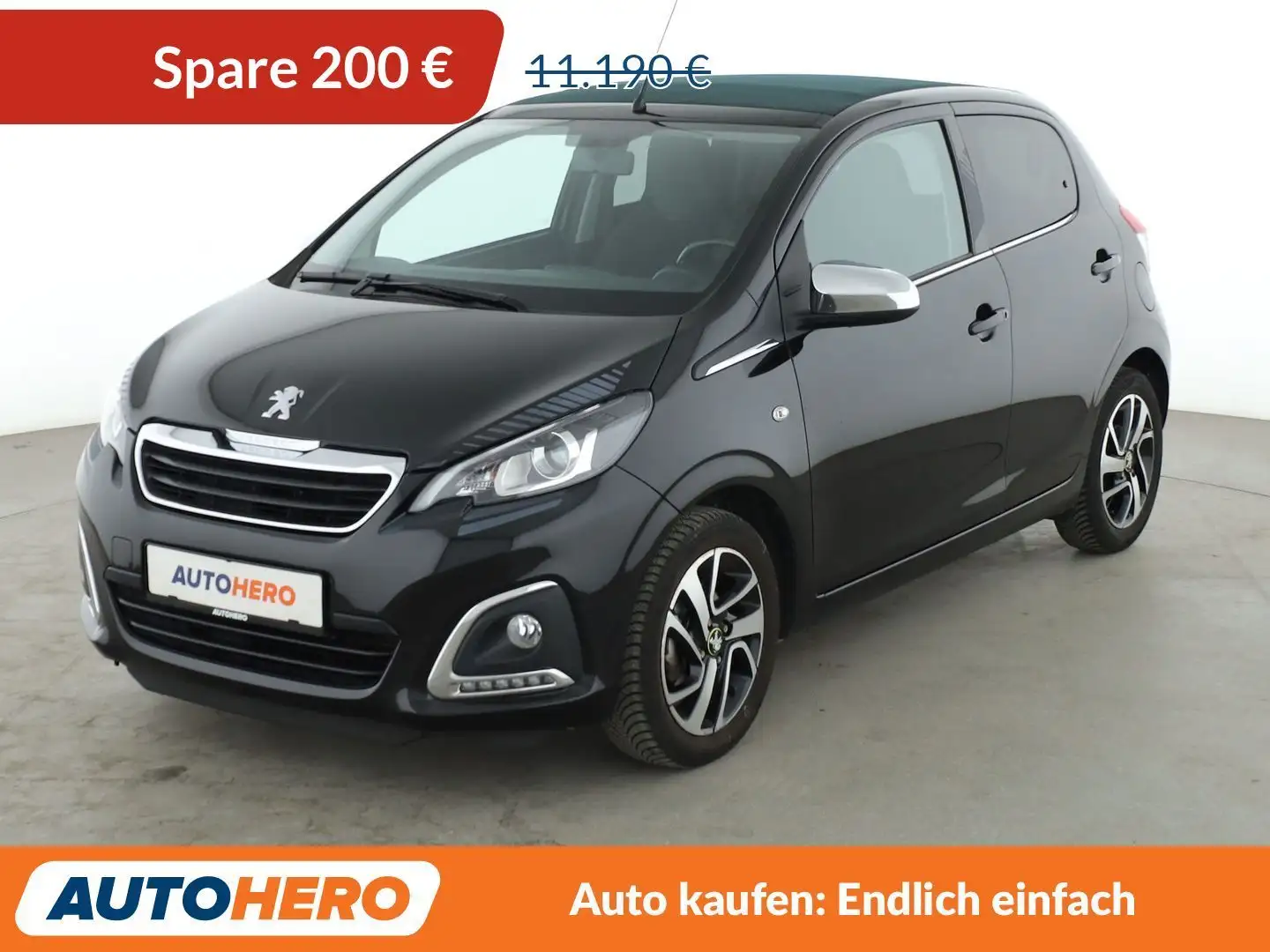 Peugeot 108 1.0 VTi TOP Collection*SHZ*KLIMA*GARANTIE* Schwarz - 1
