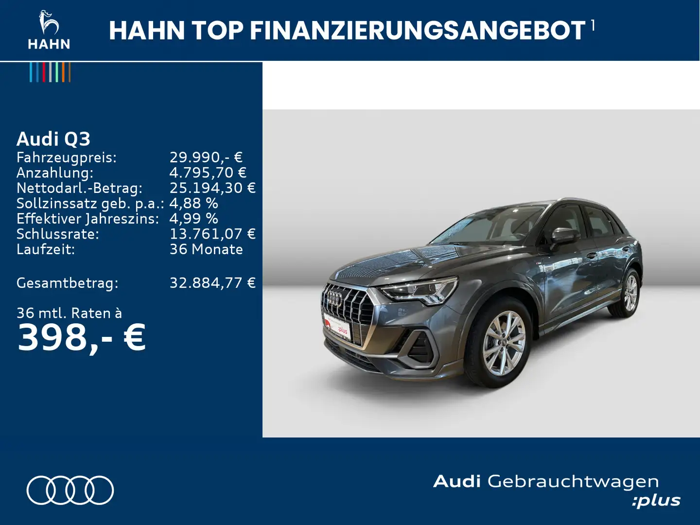 Audi Q3 35TFSI S-tronic S-line Navi LED Pano Virtual Grau - 2