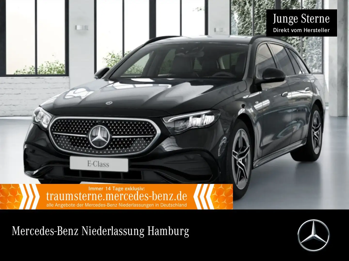Mercedes-Benz E 300 e T Hybrid AMG Fahrass 360° Distr. LED AHK Schwarz - 1