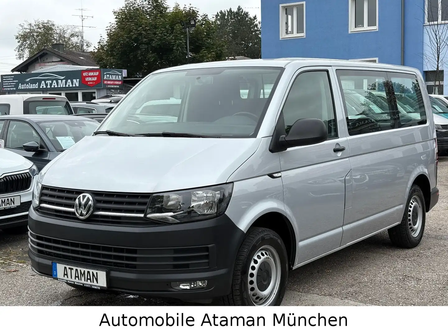 Volkswagen T6 Transporter T6 2.0 TDI Fensterbus, Klima, Standheizung, AHK Silber - 1