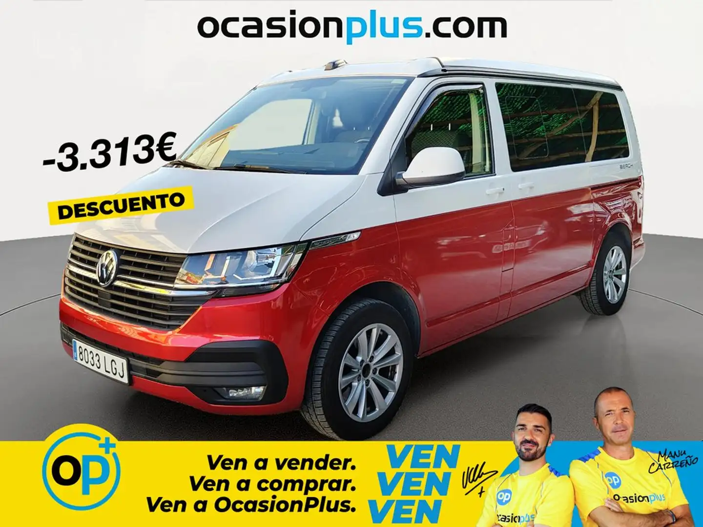 Volkswagen T6 California 2.0TDI BMT Beach Tour DSG 110kW Blanco - 1