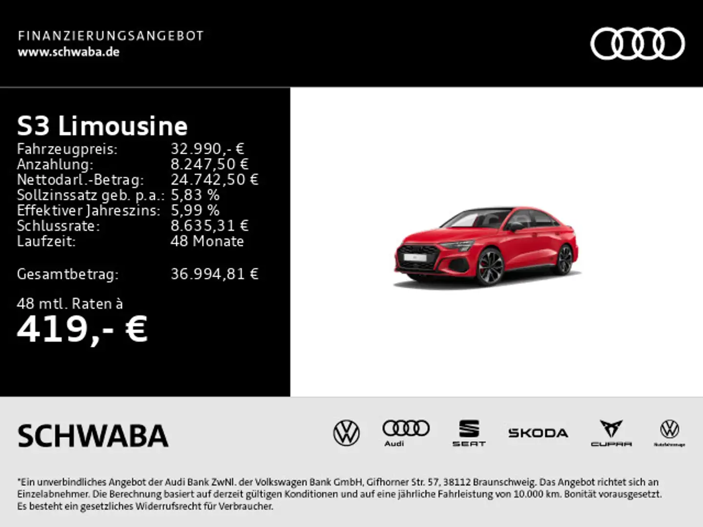 Audi S3 2.0 TFSI quattro S tronic Rojo - 2