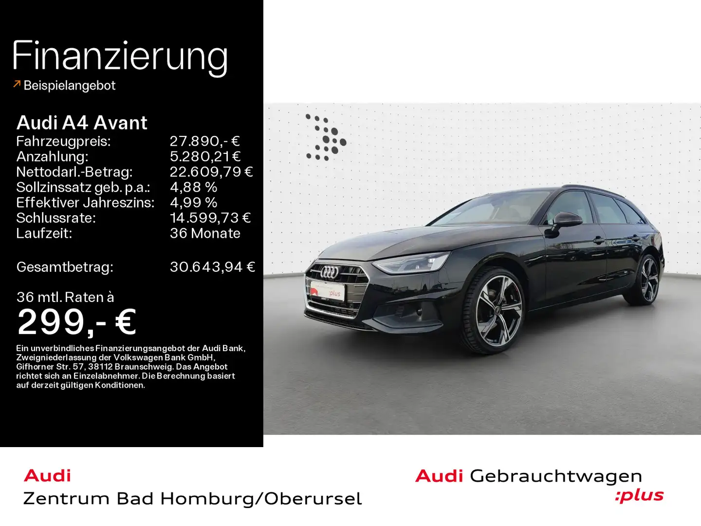 Audi A4 35 TFSI*Einparkhilfe*Navi*Temopmat*LED* Schwarz - 1