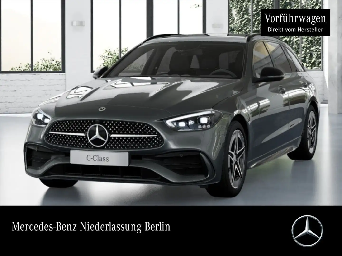 Mercedes-Benz C 300 de T AMG+NIGHT+PANO+KAMERA+TOTW+KEYLESS+9G Grau - 1