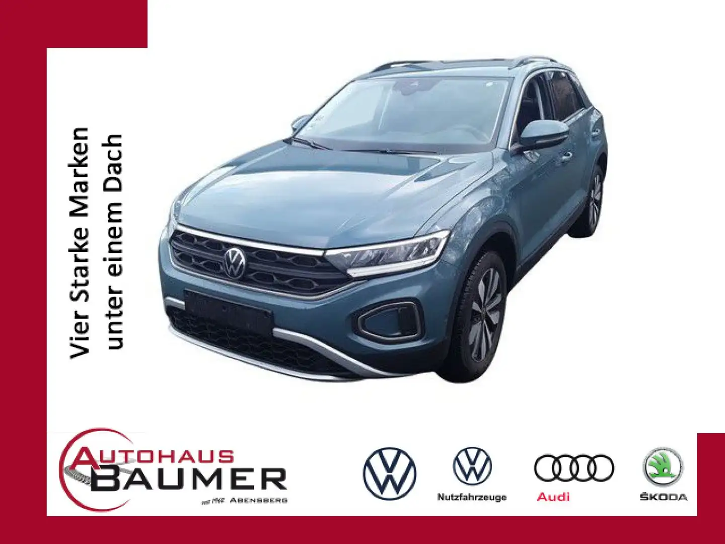 Volkswagen T-Roc MOVE 1.0 TSI Navi LED Kamera ACC Dig.Cockpit Blau - 1