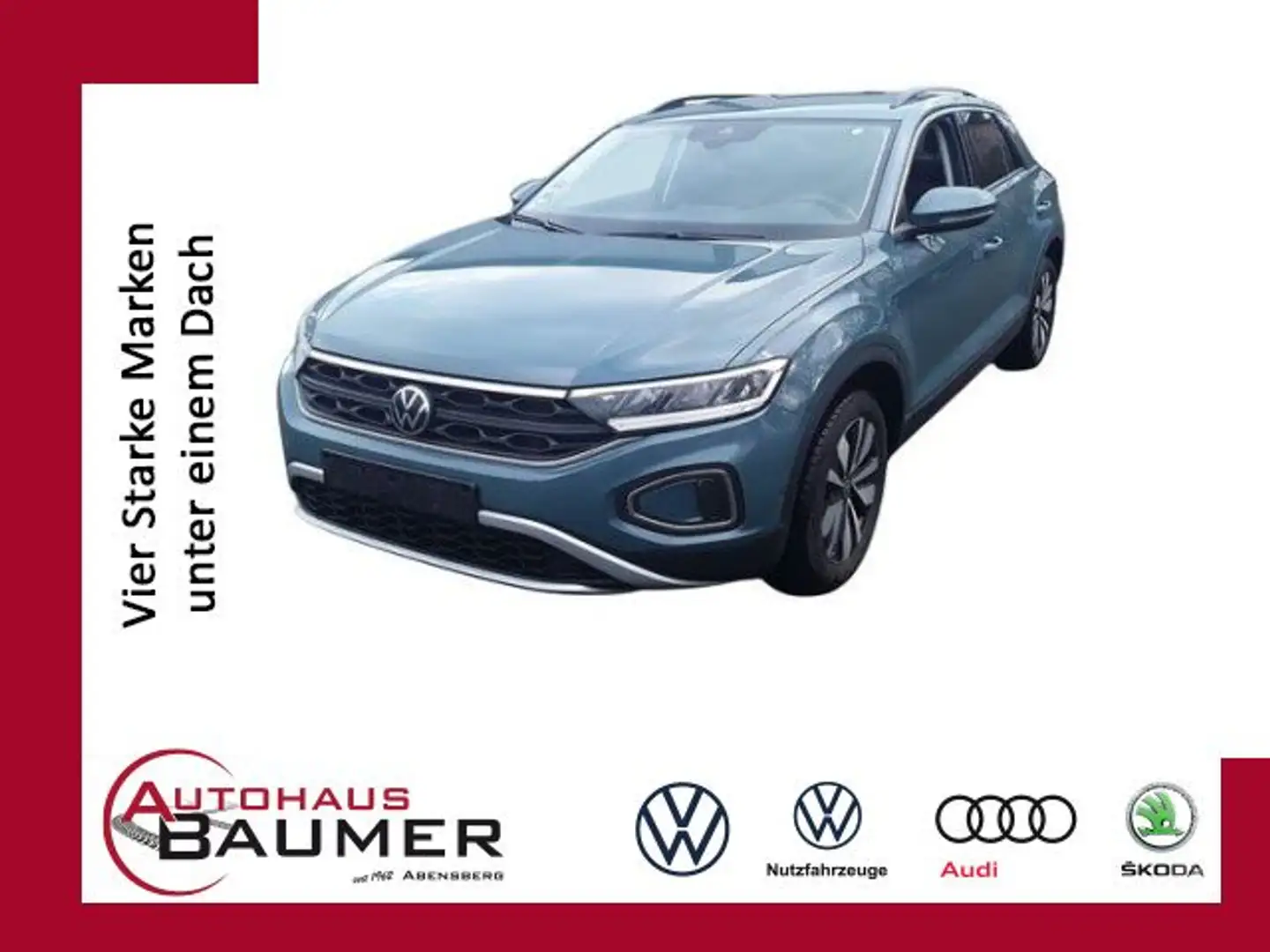 Volkswagen T-Roc MOVE 1.0 TSI Navi LED Kamera ACC Dig.Cockpit Blauw - 1