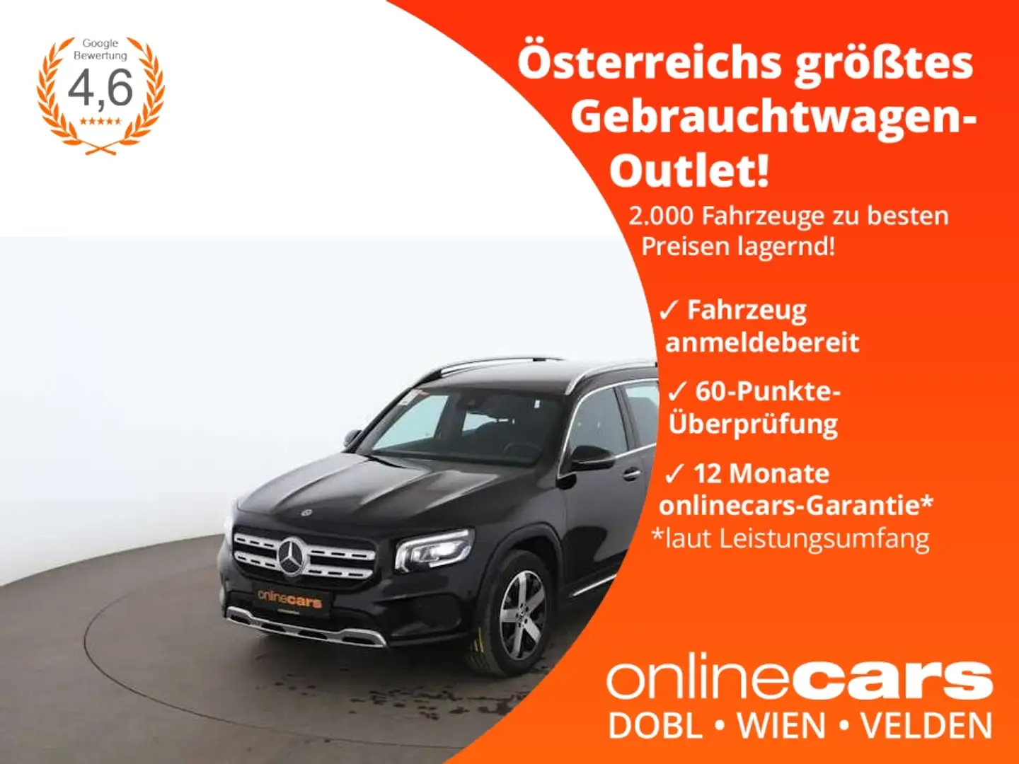 Mercedes-Benz GLB 220 d Progressive 4Matic Aut LED AHK NAV TEMP Schwarz - 1