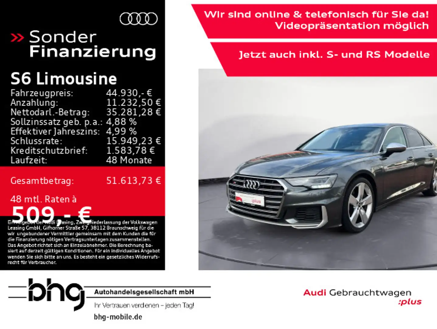 Audi S6 TDI quattro LED/Navi/Interface/EPH/ Grau - 1