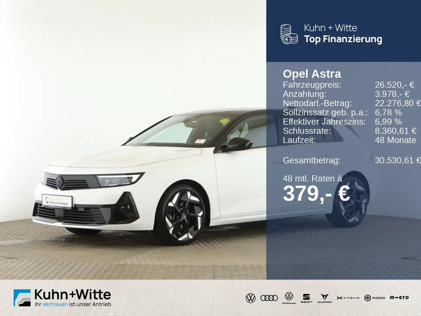 Opel Astra GSe PHEV 1.6 Turbo *HYBRID*LED*360*AppleCa Weiß - 1