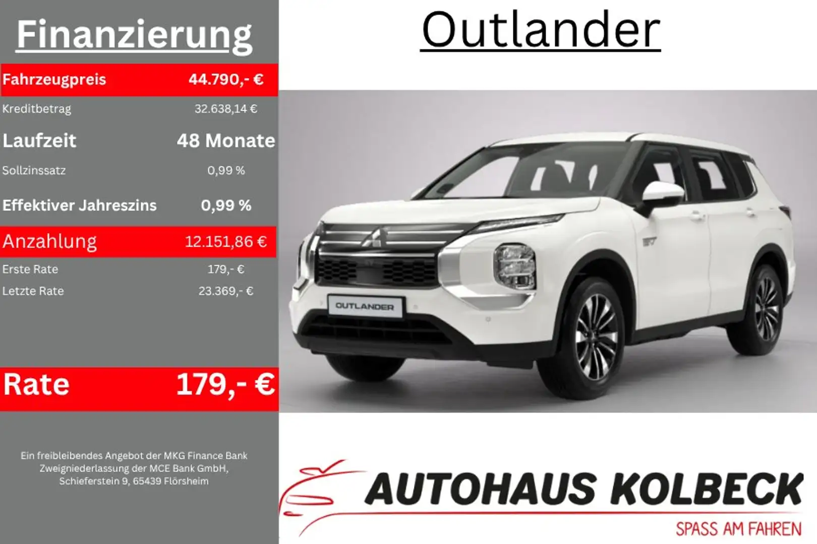 Mitsubishi Outlander PHEV 2,4L BASIS MOD.25 Blanc - 1
