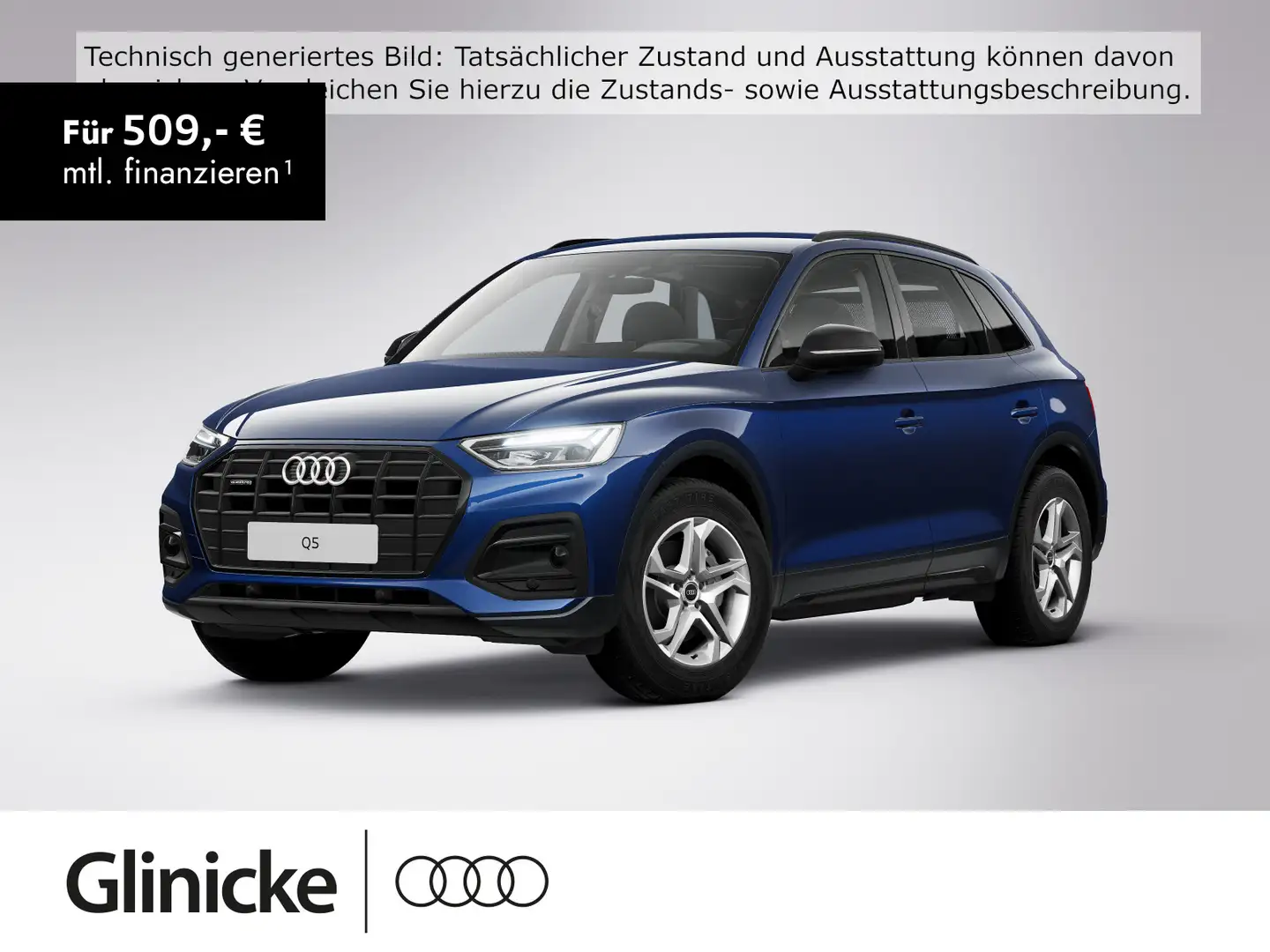 Audi Q5 40 TDI quattro advanced AHK LED Blau - 1