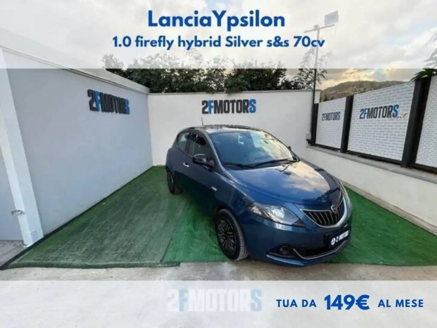 Lancia Ypsilon 1.0 firefly hybrid Silver s&s 70cv Bleu - 1
