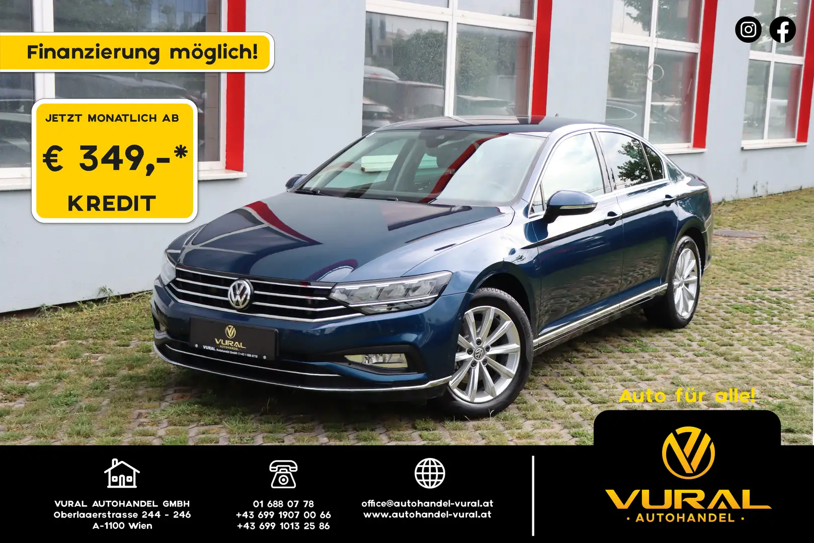 Volkswagen Passat 2.0 TDI Elegance DSG | NAVI | AHK | RFK | Blau - 1