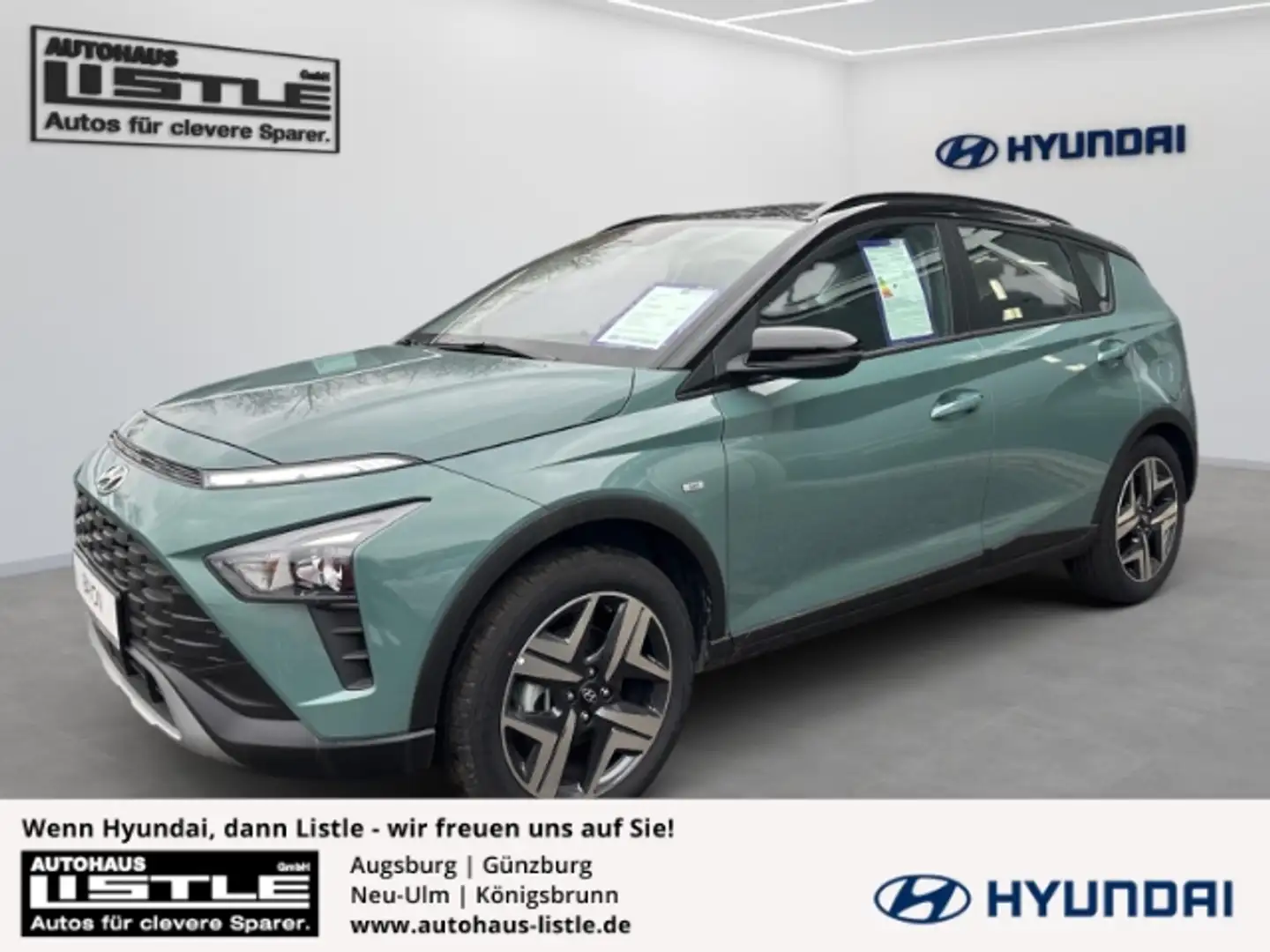 Hyundai BAYON 1.0 T-Gdi (100PS) 48V DCT Trend 17''Alufelgen+Dach Grün - 1