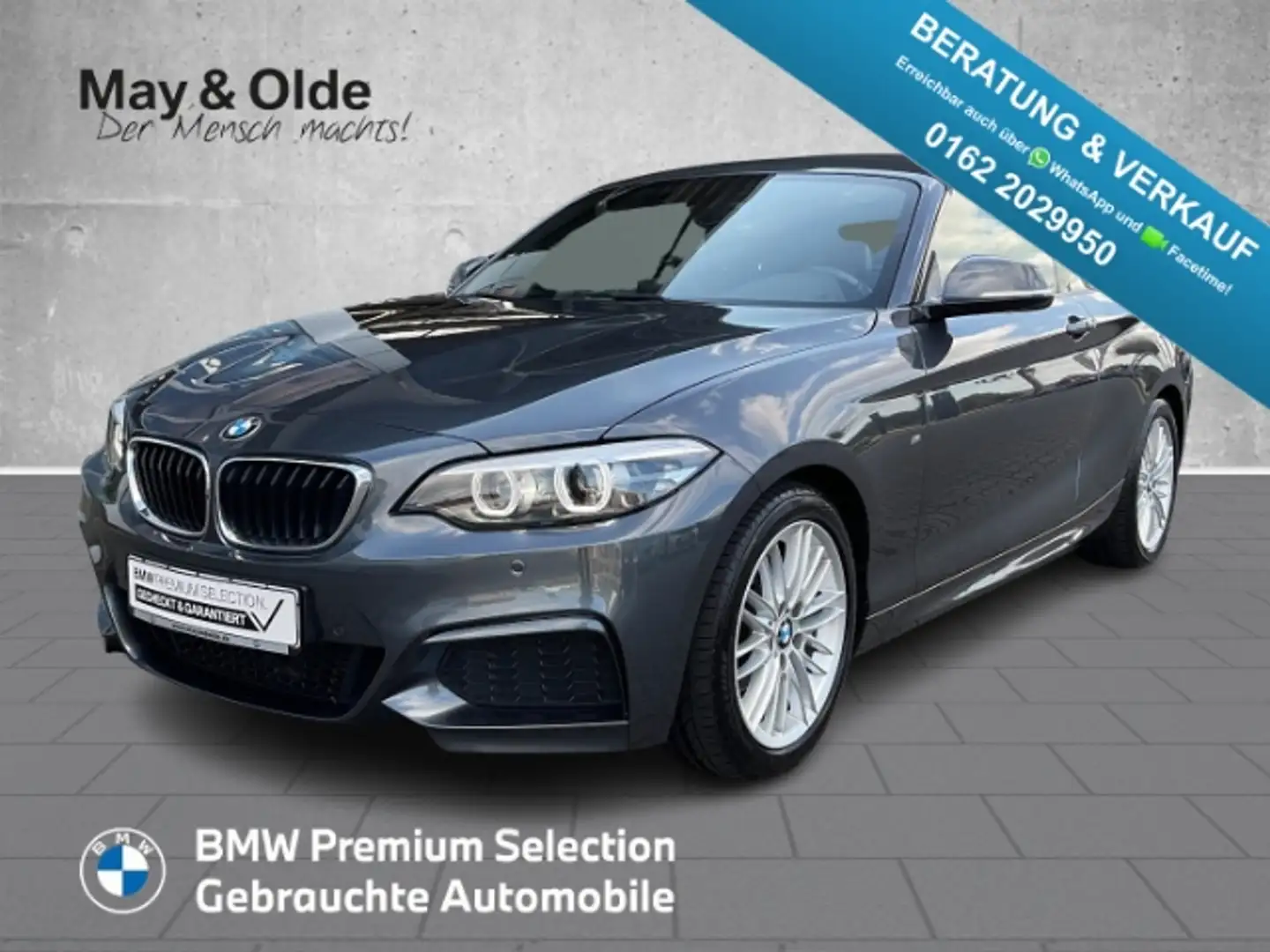 BMW 218 i M Sportpaket Navi Leder LED Klima Leder SHZ Rück Gris - 1