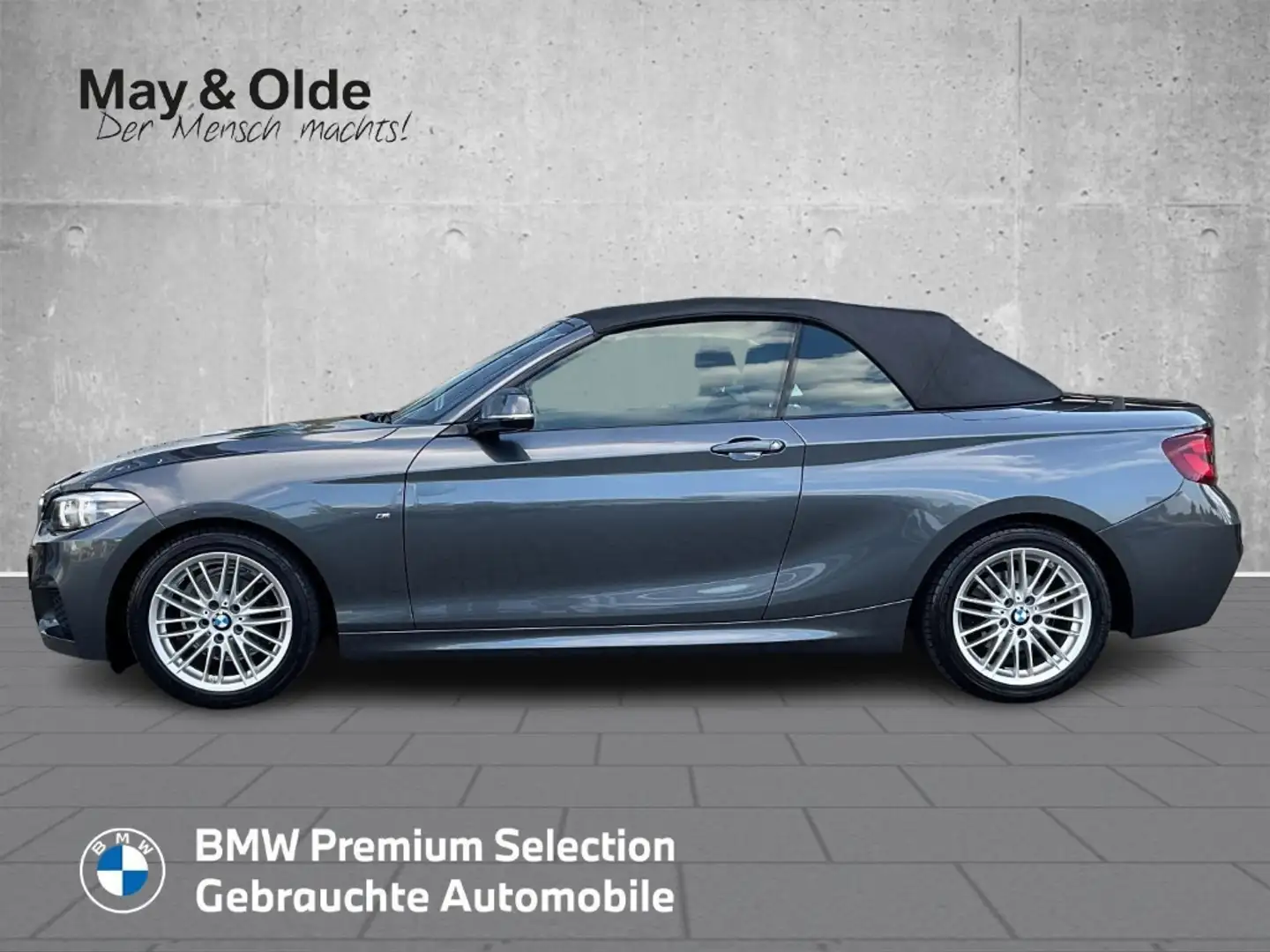 BMW 218 i Cabrio M Sportpaket Navi Leder LED Klima Leder S Grau - 2