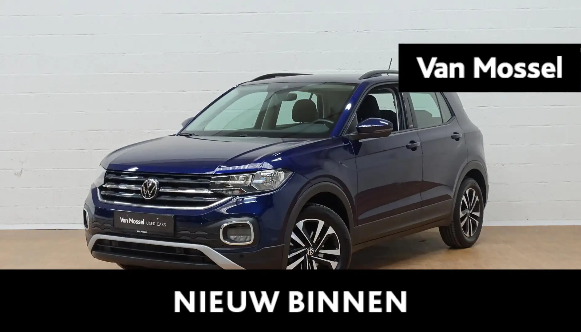 Volkswagen T-Cross 1.0 TSI United+gps+camera+park pilot Blauw - 1