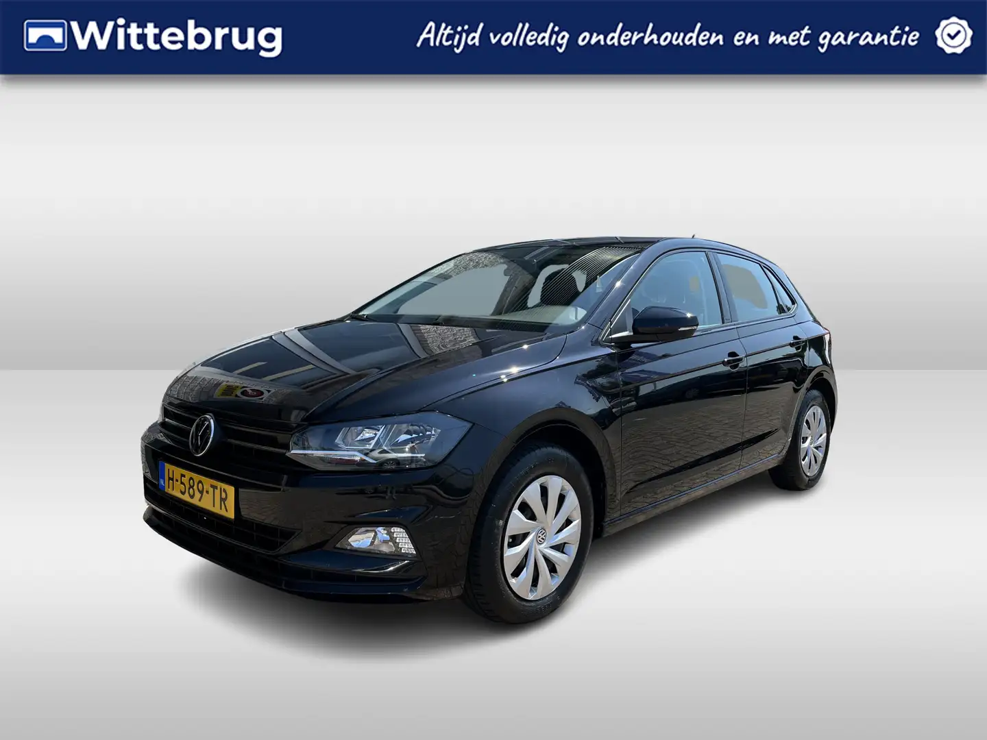 Volkswagen Polo 1.0 TSI Comfortline / AIRCO/ NAVI/ ZEER ZUINIG/ AC Zwart - 1