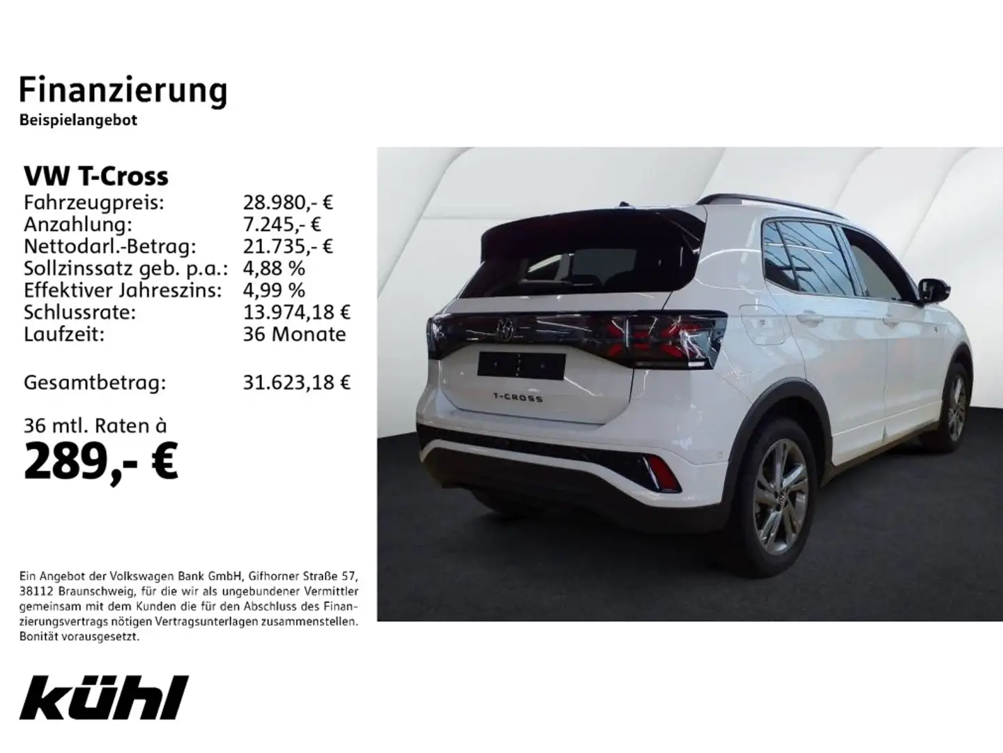 Volkswagen T-Cross 1.5 TSI DSG R-Line Black-Style IQ.Light Weiß - 2
