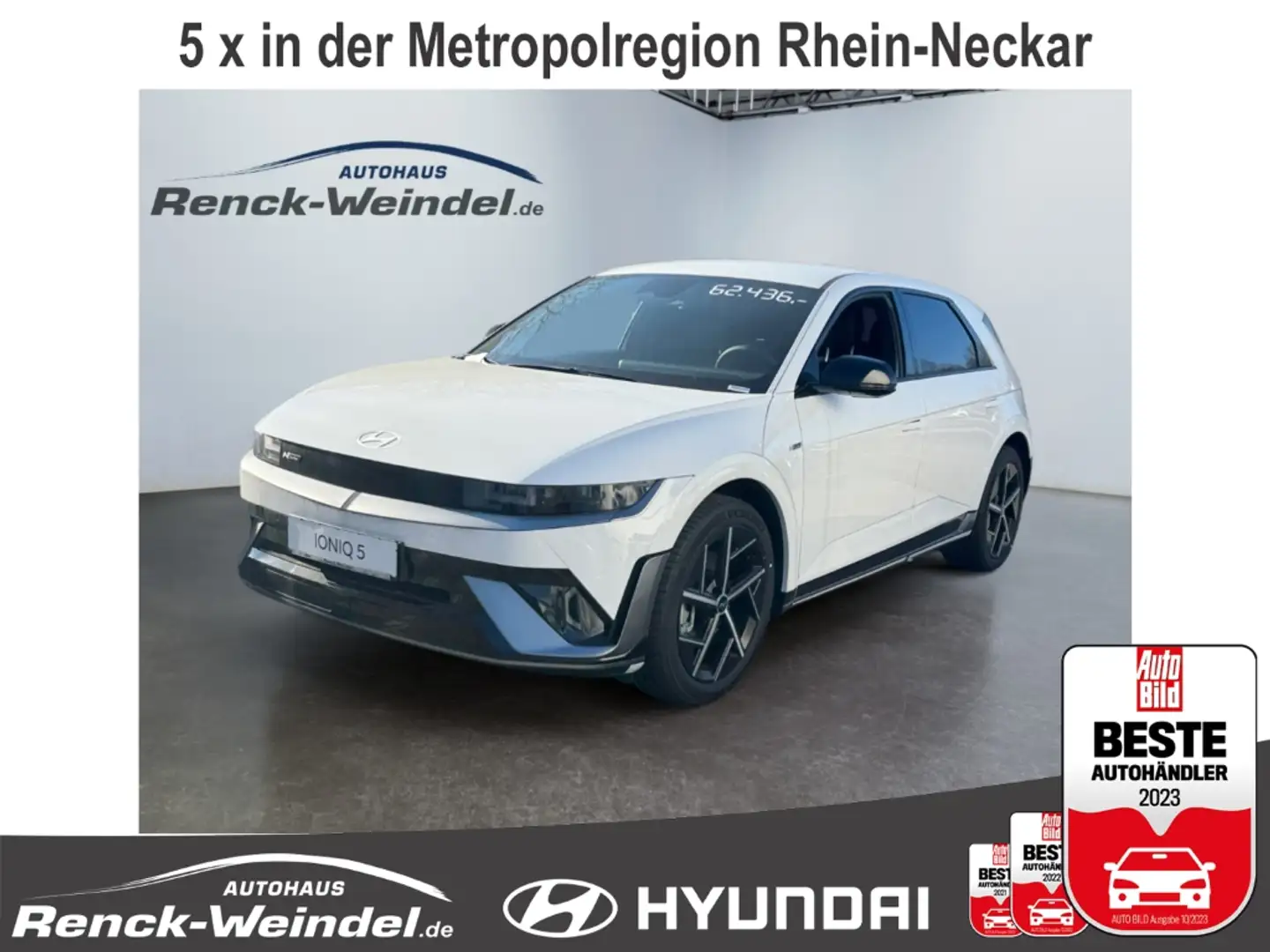 Hyundai IONIQ 5 N Line X Sitz Paket HUD Navi Leder Digitales Cockp Weiß - 1