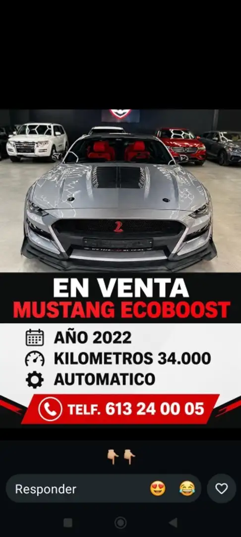 Ford Mustang Deportivo Automático de 2 Puertas Gris - 1